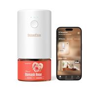 SenseFlow Essential Oil Diffuser Waterless Ultrasonic Smart Wi-Fi SF101S Pro - 100% Plant-Based, LED Light, Adjustable Modes, 100㎡ Covers, 120-Day Scent - Air Freshener & Aromatherapy - Damask Rose
