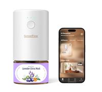 SenseFlow Essential Oil Diffuser Waterless Ultrasonic WiFi SF101S Pro - 100% Plant-Based, LED Light, Adjustable Modes, 100㎡ Covers, 120 Day Scent - Air Freshener & Aromatherapy- Lavender Citrus Musk