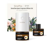 Senseflow Plug-in Air Freshener for Home, Waterless Essential Oil Diffuser for Bedroom and Bathroom, Non-Toxic Formula for Pets and Nursery, 120 Days Runtime, Refillable - Joyful Bliss