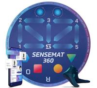 Sensemat 360 Football Training Mat | 360 Degree Design Non Slip Training Mat | Strength & Coordination for All Ages & Levels | Improve Skills & Control Program 50+ Exercise Videos