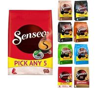 Senseo Coffee Pods Pick Any 5 packs from 8 Blend Inc: Classic, Espresso, Strong, Extra Strong, Mild, Gold (100% Arabica), Mocca, Decaf. (Each Pack 48 Pods, Total 240 Pods Mega Pack)