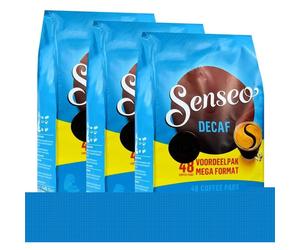 Senseo Decaf Coffee Pods - 3 x 48 Pods (Pack of 3) Rich, Intense & Well-Balanced Flavor