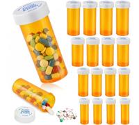 SenseYo 16 Pack Plastic Medicine Pill Bottles with Child Resistant Caps, 22ml 30ml 50ml 60ml Small Prescription Vial Medicine Container Pill Cases Dispenser Organizer