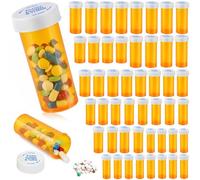 SenseYo 48 Pack Plastic Medicine Pill Bottles with Child Resistant Caps, 22ml 30ml 50ml 60ml Small Prescription Vial Medicine Container Pill Cases Dispenser Organizer