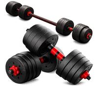 Senshi Japan 20kg Weights Dumbbells Set, 2 in 1 Adjustable Dumbbells Pair Barbell Weights Set for Men Strength Training, Weight Lifting, Bodybuilding Dumbells Free Weight Set Men and Women