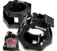 Senshi Japan Olympic Bar Collars Quick & Easy Barbell & Dumbbell Collars, Portable & Travel Friendly Clamps, Heavy Duty Performance Clips