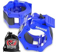 Senshi Japan Olympic Bar Collars Quick & Easy Barbell & Dumbbell Collars, Portable & Travel Friendly Clamps, Heavy Duty Performance Clips