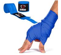 Senshi Japan Pro Grade Boxing Hand Wraps Set Fist Protector, MMA, Muay Thai, Kickboxing, Martial Arts Wrist Support Men's & Women's Training Bandage Gloves