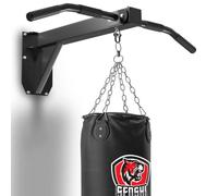 Senshi Japan Wall Mounted Punch Bag Bracket With Pull Up Bar, One piece design holds up to 500 KG, Outdoor Chin Up Bar Punch Bag Hanger For Outside & Boxing Gyms