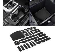 SENSHINE Custom Liners for Toyota Tundra Accessories 2014-2020 2021 Cup Holder Inserts, Center Console Liner Mats, Door Pocket Liners Kit (Bucket Seat, Gray Trim)