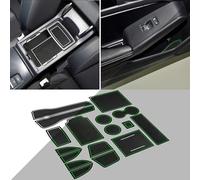 SENSHINE for Honda Civic Accessories 2022 2023 Non-Slip Anti Dust Cup Holder Insert Center Console Shifter Liner Trim Door Packet Mats Premium Custom Interior 15PC Set (White Trim, Glow in Dark)