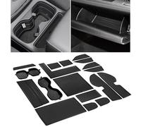 SENSHINE for Honda CR-V CRV Accessories 2023 2023+ Cup Holder Insert Center Console Liner Trim Door Packet Mats Non-Slip Anti Dust Premium Custom Interior 18PC Set (Black Trim)