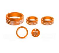 SENSHINE Knob Covers for Ford Maverick 2025 Gear Shift Switch 4WD Engine Start Stop Button Cap Ring Headlight Control Volume Radio Center Console Knob Cover Interior Accessories 5Pcs (Orange)