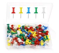 Senshuomy 200PCS Multicolor Heavy Duty Push Pins - Rust-Resistant Thumb Tacks for Bulletin Cork Board, Map & Notice Board with Storage Box | Office Classroom Organization Supplies