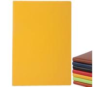 Senshuomy 2025 A5 Hardback Leather Journal 200 Pages Yellow - Lined 80GSM Acid-Free Paper Notebook for Office, School & Business Planning and Office