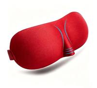 Senshuomy 3D Deep Orbit Invisible Alar Sleep Mask - Ultra Lightweight, Comfortable with Adjustable Strap, Ideal for Travel, Nap & Shift Work, Includes Noise-Canceling Earplugs(Burgundy/1pcs)