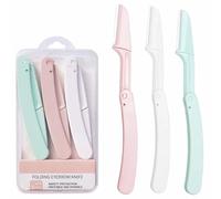 Senshuomy Eyebrow Razors,21+1 Pcs Portable Eyebrow Trimmer with Precision Cover - Safe Blade Quality,Unique Design,Easy to Carry - Suitable for Women and Men(3 pcs)