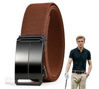 Senshuomy High Elasticity Heavy Duty Nylon Tactical Belt for Men - 1.5" Quick Release & Ratchet Adjustable Belt (Fit Waist 28"-47") for Hiking, Military, Work & Casual Use (Brown/28-47")