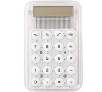 Senshuomy Mini Calculators,Pocket Calculator,Compact Silicone-Key Calculator-Quiet Operation,Transparent Design with Replaceable Battery-Ideal for Office,School,Home(White)