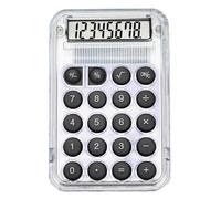Senshuomy Mini Calculators,Pocket Calculator,Compact Silicone-Key Calculator-Quiet Operation,Transparent Design with Replaceable Battery-Ideal for Office,School,Home(Black)