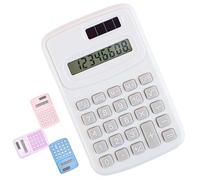 Senshuomy Pocket Calculator, Mini Calculators, Compact Silicone-Key Calculator - Quiet Operation, Ultra-thin Design with Replaceable Battery - Ideal for Office, School, Home(White)