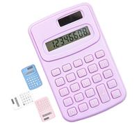 Senshuomy Pocket Calculator, Mini Calculators, Compact Silicone-Key Calculator - Quiet Operation, Ultra-thin Design with Replaceable Battery - Ideal for Office, School, Home(Purple)
