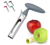 Senshuomy Premium Apple Corer with ABS Handle and Serrated Stainless Steel Blade - Easy-to-Use Apple Core Remover for Pears, Bell Peppers, Fujis, and Crispy Fruits-17.5cm(Grey)
