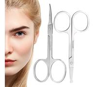 Senshuomy Professional Multi-Purpose Scissors Set - Curved Blade Design for Eyebrows, Nails, Cuticles & Thick Toenails (2-Piece Kit) - Grooming Tools for Men & Women