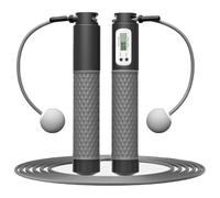 Senshuomy Skipping Rope with Counter,Digital Speed Jump Rope,LCD Display, 3 Display Modes,For Kids Adults Fitness, Adjustable Rope, Weighted & Non-slip Handle for Fitness(Grey)