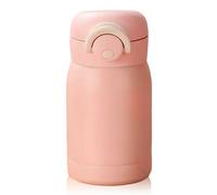Senshuomy Small Water Bottle 220ml,Mini Lightweight Flask for Hot and Cold Drinks,One-Hand Open,Leak-Proof Lid,Secure Lock,Dishwasher Safe,Portable for Coffee,Milk,Juice (Pink)