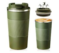 Senshuomy Travel Mug, Insulated Coffee Cup with Leakproof Lid(Green/510ml)