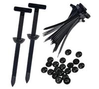 Senshuomy Universal Nylon Cable Tie Buckle - Heavy-Duty Self-Locking UV-Resistant Fasteners for Cars (20 Pcs)