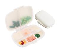 Senshuomy Weekly Pill Organizer 7 Day 4 Times a Day - 28 Compartments (3+1 Backup Slots) with Bold Day Labels,Easy-Open Design (8 Compartments/White)