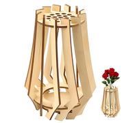 Senshuomy Wooden Flower Vase, Flower Vase for Bouquet,Decorative Stand for Roses, Cherry Blossoms, Sunflowers, Tulips, Daffodils, Lotus (Style A01)