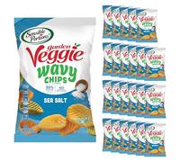 Sensible Portions Garden Veggie Wavy Chips, Sea Salt, Snack Size, 1 Oz (Pack of 24)