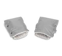 SENSILLO - Hand warmer for prams - Glove for prams - Hand muff made of water-repellent polyester and minky fabric, with press studs - Grey