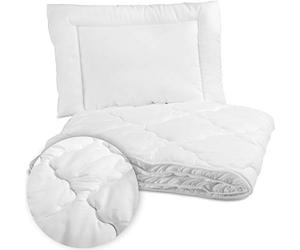 Sensillo winter bed duvet set 135 x 100 cm and pillow 60 x 40 cm with 300 g hypoallergenic microfibre filling with OEKO TEX 100 certified materials