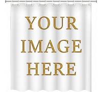 SENSING Custom Photo Shower Curtain Personalised with Your Picture, High Definition Printing on Waterproof Polyester Fabric with 12 Hooks, Unique Gift & Bathroom Décor