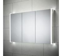 Sensio Ainsley 3 Door Chrome Bathroom Mirror Cabinet with Lights & Bluetooth Speaker 1200 x 700mm