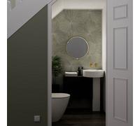 Sensio Aspect Brass Effect Circular Wall-Mounted Bathroom Illuminated Mirror (H)60Cm (W)60Cm