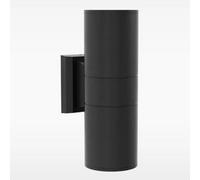 Sensio Ember Bathroom Wall Light Se621980 - Black Matt, Dual Projection, Frosted Glass, Ip44, 2 X Gu10 (Bulbs Not Included)
