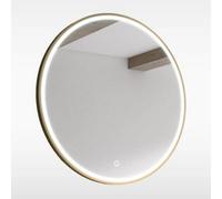 Sensio Frontier 600mm Round Led Mirror - Brass, Cct Colour Adjustable, Demister, Ip44, Touch Sensor
