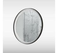 Sensio Hebe 800mm Triotone Led Illuminated Round Mirror With Demister - Silver Crackle