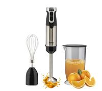Sensio Home 1000W Super Powerful Hand Blender 3-in-1 Stainless Steel Stick Immersion Blender with Attachment, 700ml Mixing Beaker, Stainless Steel Whisk, Variable Speeds for Baby Food,Vegetables,Soup