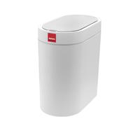 Sensio Home 5 Litre Waterproof Motion Sensor Trash Can Dust Bin with Auto Lid, Automatic Garbage Bin for Bedroom Kitchen Bathroom Living Room Office, White with Grey coloured Trim