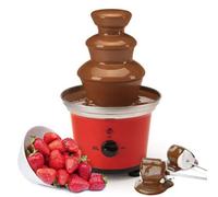 Global Gourmet Belgian Chocolate Fountain Fondue Large Set | 500ml Capacity Electric 3-Tier Machine with Hot Melting Pot Base | 2 Adjustable Settings and Keep Warm Function