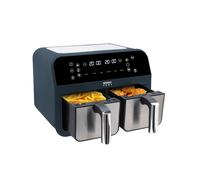 Sensio Home Dual Basket Zone Air Fryer, 8 in 1 with Smart Sync Finish, Bake, Dehydrate, Reheat, 8L, Deep Non Stick Baskets, Uses No Oil, Digital Display, Family Size Healthy Oil Free Cooking, 2400W