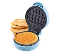 Sensio Home Mini Waffle Maker Machine Blue | Non Stick Coating | Recipes Included | Fun Snack Maker | Compact Size | Indicator Light | Cool Touch 550W
