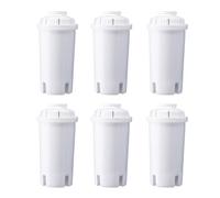 Sensio Home Universal Water Filter Cartridges 6 Pack Replaces Brita Classic, Aqua Optima* Classic Round, Reduces Chlorine, Limescale and Other Impurities, BPA Free, Fully Tested & Certified, White