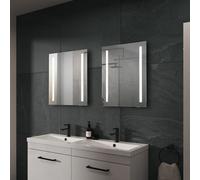 Sensio Isla Rectangular Wall-Mounted Bathroom Illuminated Contemporary Mirror (H)50Cm (W)39Cm